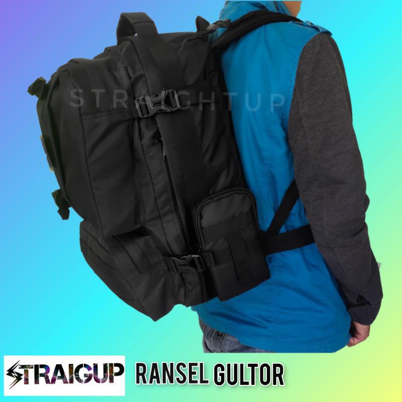 Tas Ransel Tactical Army  Gultor 3P - Tas Punggung Backpak Outdoor 50L / hitam