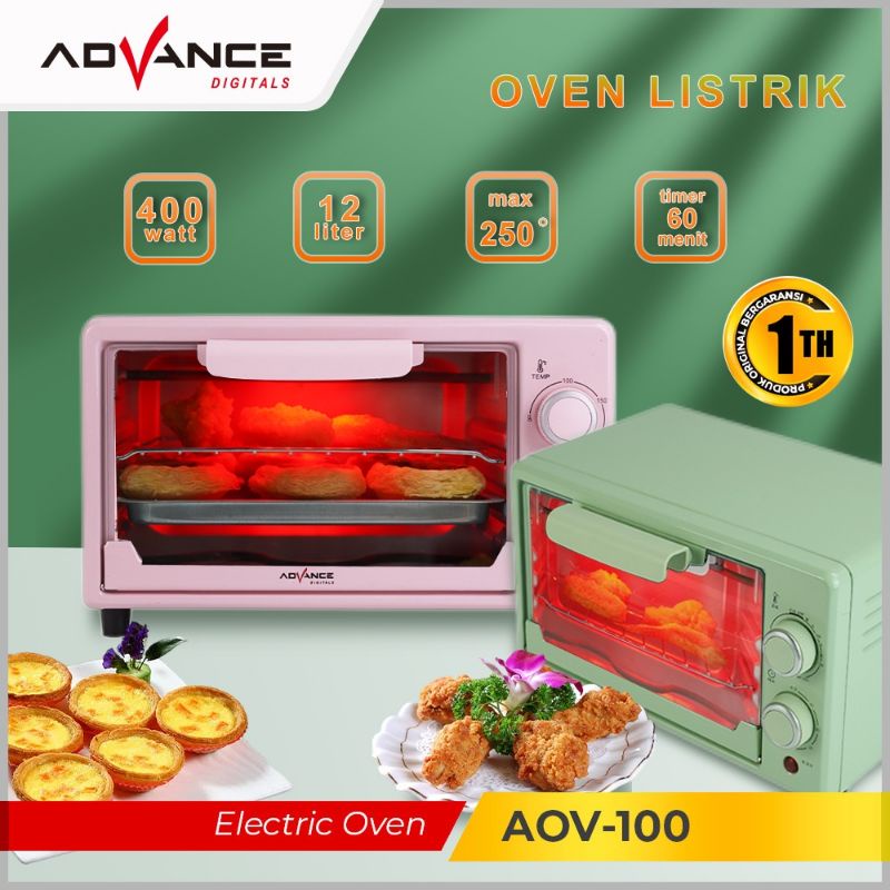 Advance Electric Oven (Oven Listrik ) AOV-100 Kapasitas 9L Garansi Resmi Advance 1 Tahun