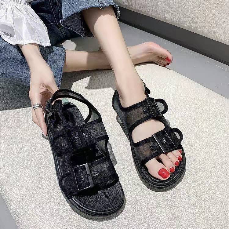 Kano style Sandal Double Strap Fashion Import Sandal Fashion Wanita Terbaru