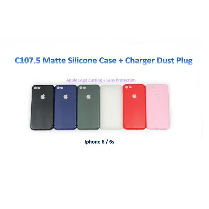 C107.5 Iphone 6 / 6s / 6+ / 6s+ / 7 / 8 / 7+ / 8+ Colourful Ultrathin Silicone Case / Matte Case