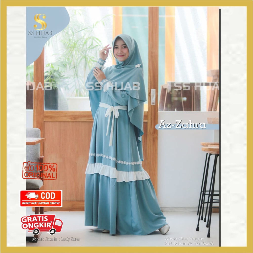 SS HIJAB AZ ZAHRA // GAMIS MUSLIM SET // READY STOCK DAN SIAP KIRIM