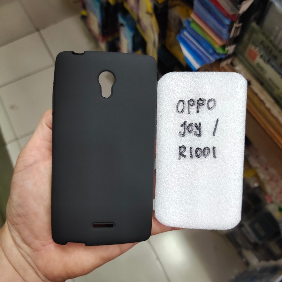 OPPO JOY 3 / A11W , OPPO JOY 1 / R1001 , OPPO YOYO / R2001 karet silikon softcase full warna hitam mantul murah meriah