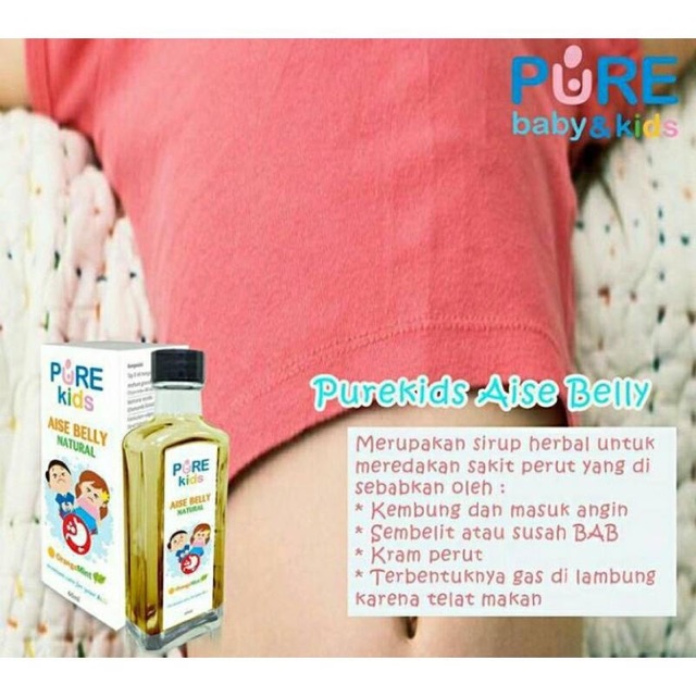 Pure Kids Aise Belly 60 ml gripe water meredakan perut kembung bayi