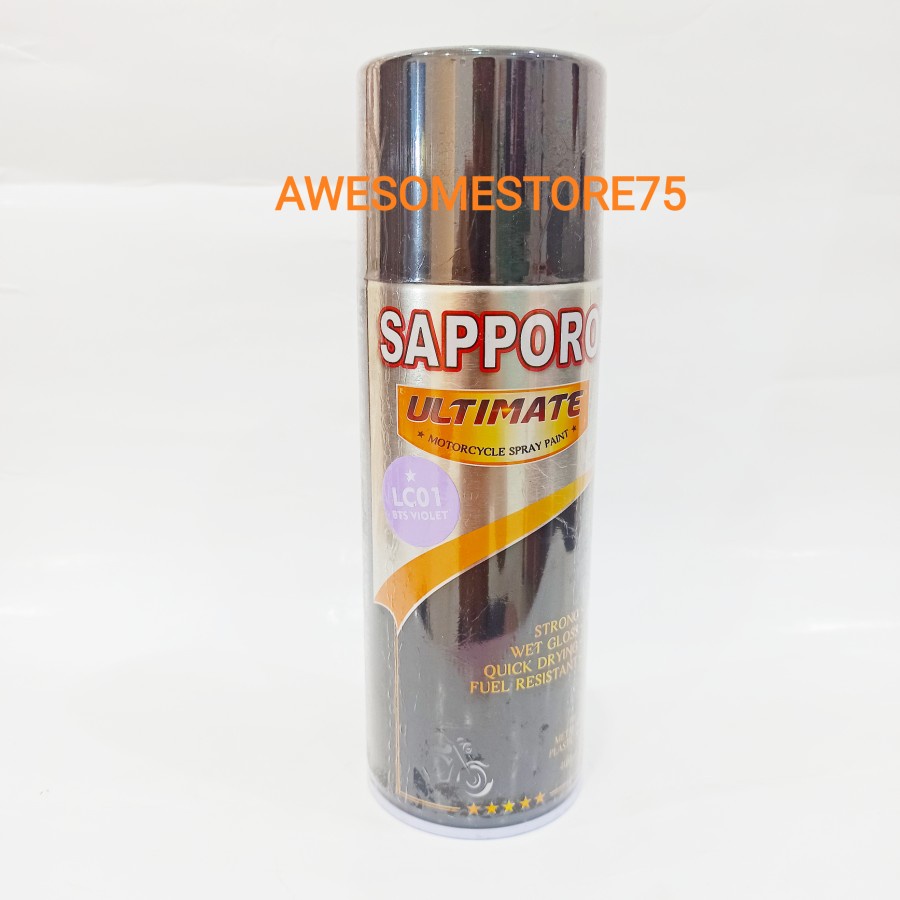 SAPPORO ULTIMATE LC01 BTS VIOLET Ungu Pastel Cat Semprot Pilox Pylox