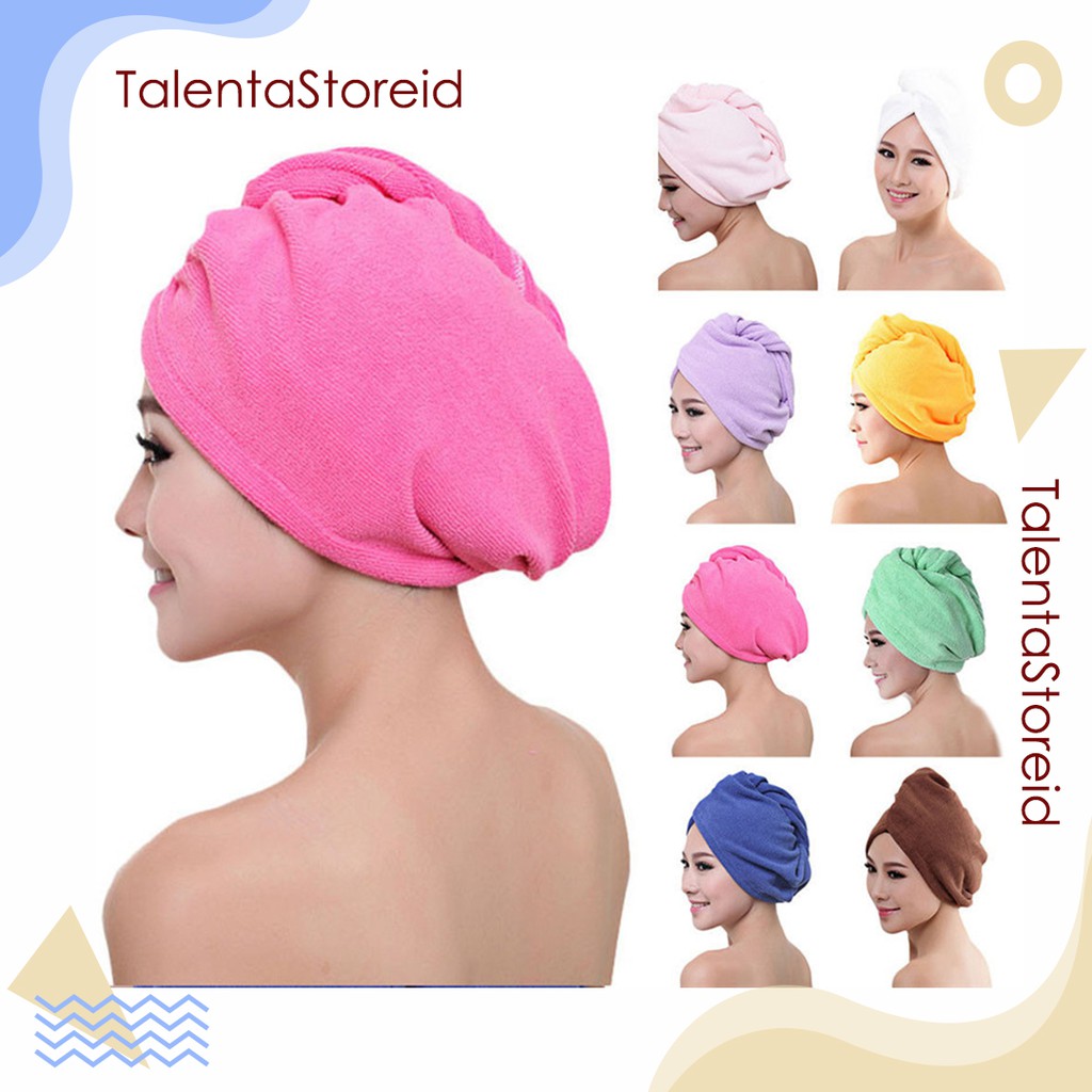 Handuk Pengering Rambut Simple Magic Towel Microfiber Handuk Keramas Cepat Kering