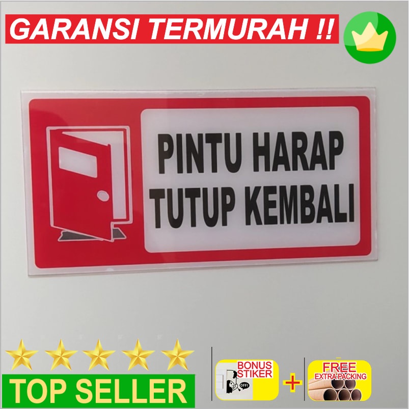 

Grosir sign rambu k3 Acrilick pintu harap tutup kembali Elegan