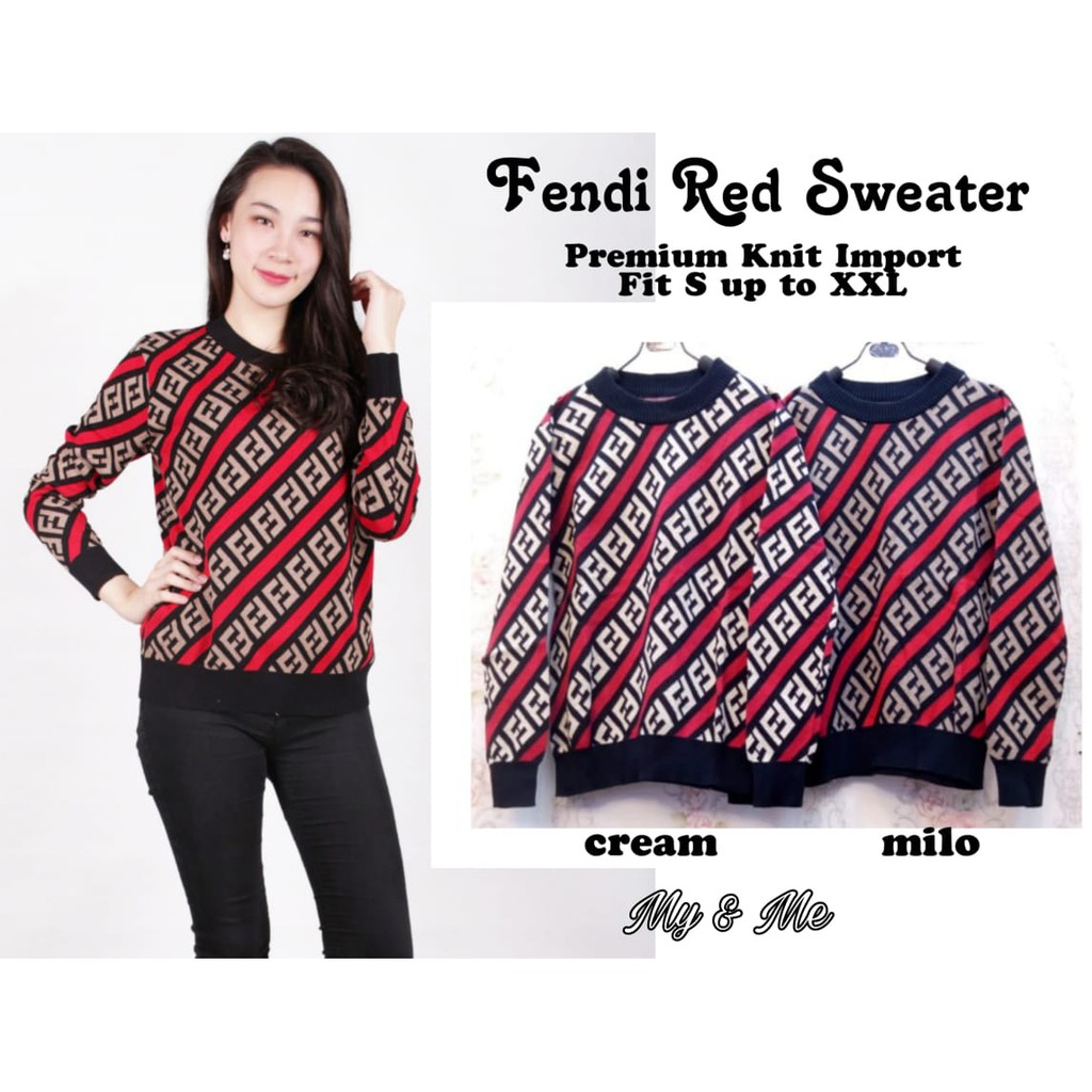 fendi red sweater