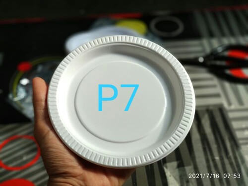 @50pcs Piring Plastik P7 Ukuran Sedang / Piring Pesta Sekali Pakai Putih Susu