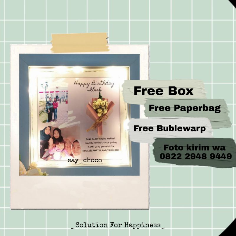 

hampers kado/pigura 3D led /frame/kado wedding /kado ultah