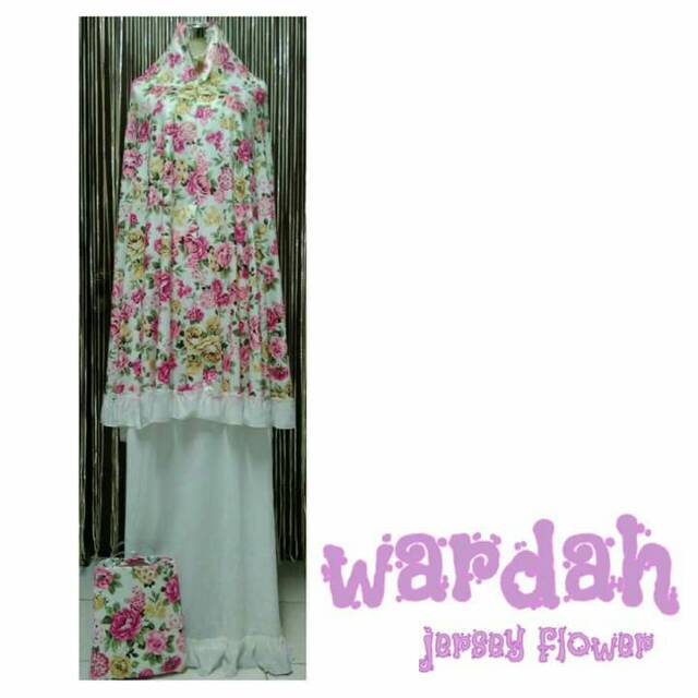 Mukena spandex/ Jersey sutra Flower