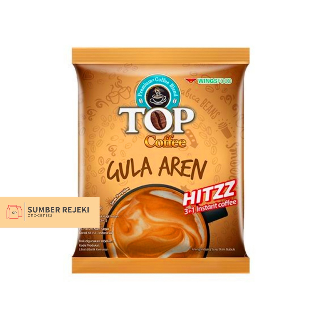 

TOP COFFEE GULA AREN RENTENG isi 10+5 sachet x 22gr GROSIR & ECER