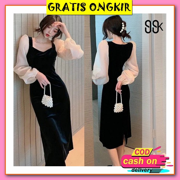 Terlaris  Dress Tiara ~ Dres Natal ~ Baju Natal Korea ~ Baju Natal Keluarga Kristen 2022 ~ Dress Nat