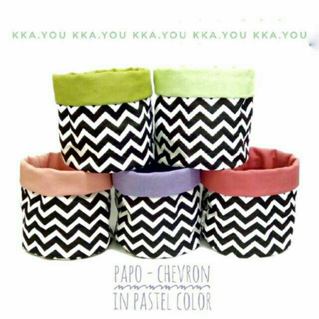 

Plant Pouch - Chevron in pastel colors