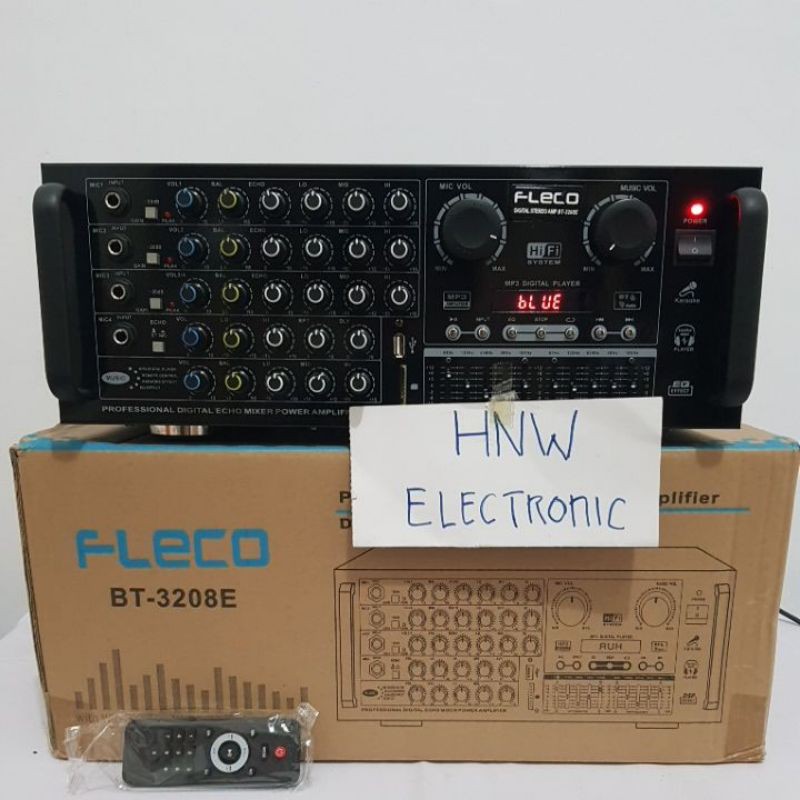 power ampli karaoke mixer amplifier Fleco 3208 E USB BT AUX FLECO 3208E