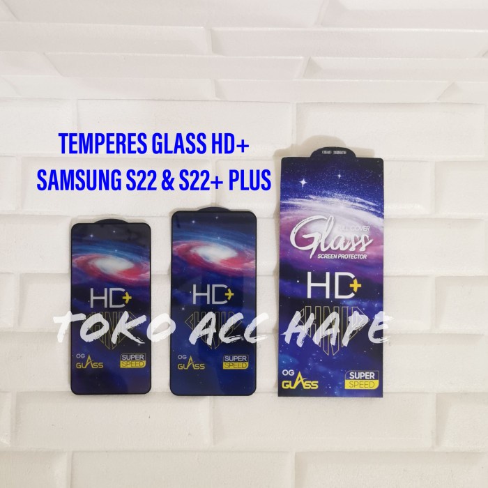 TEMPERED GLASS S22 &amp; S22+ PLUS SAMSUNG FULL GLUE CLEAR/BENING PREMIUM