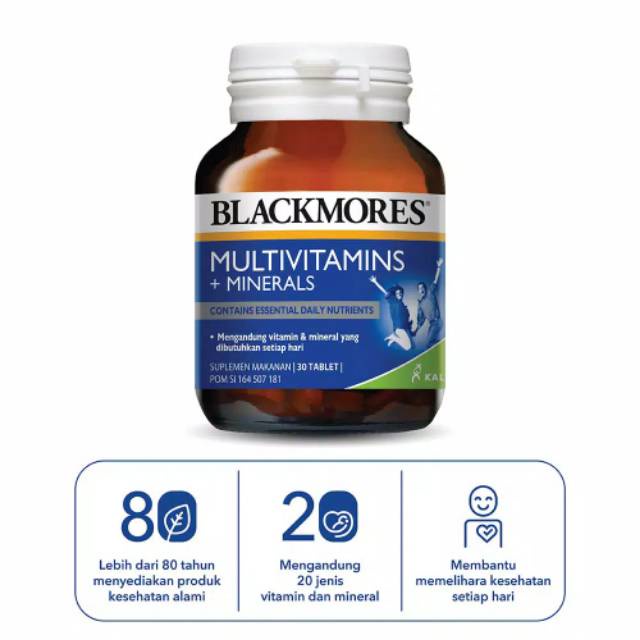 BLACKMORES Multivitamins + Minerals 30 120 Tablet multivitamin