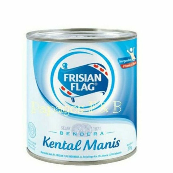 

Susu Kental Manis Bendera Kaleng Frisian Flag Putih 375 gr / gram