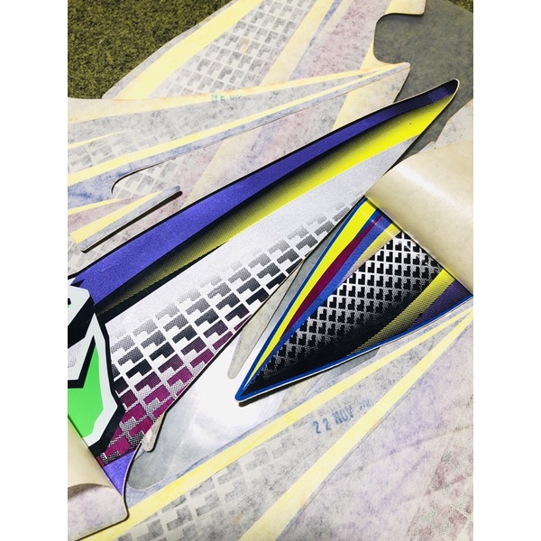 striping honda supra x 2002 2003 biru hitam original nos