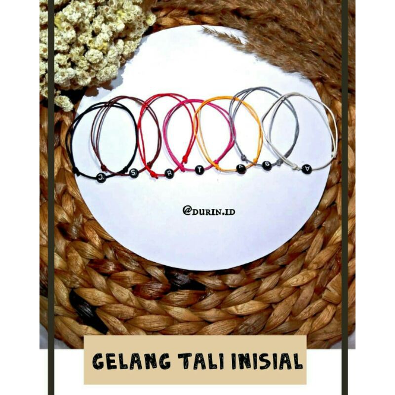 GELANG HURUF INISIAL, GELANG HURUF ALFABET,  GELANG TALI INISIAL HURUF