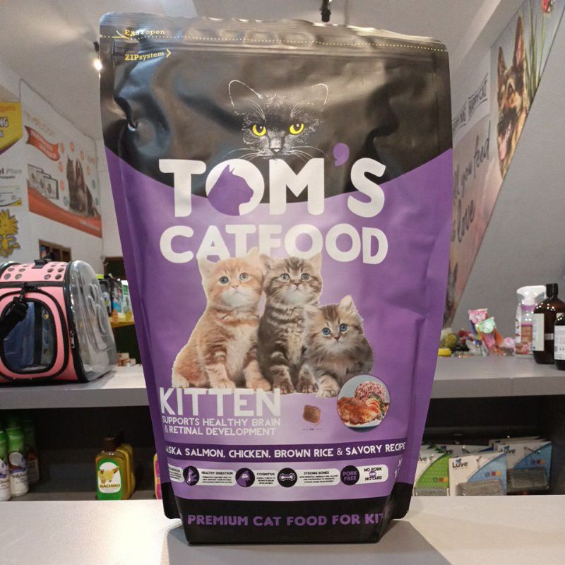 Tom's Cat food Kitten 1.2 Kg | toms tomcat 1.2kg / Makanan Kucing