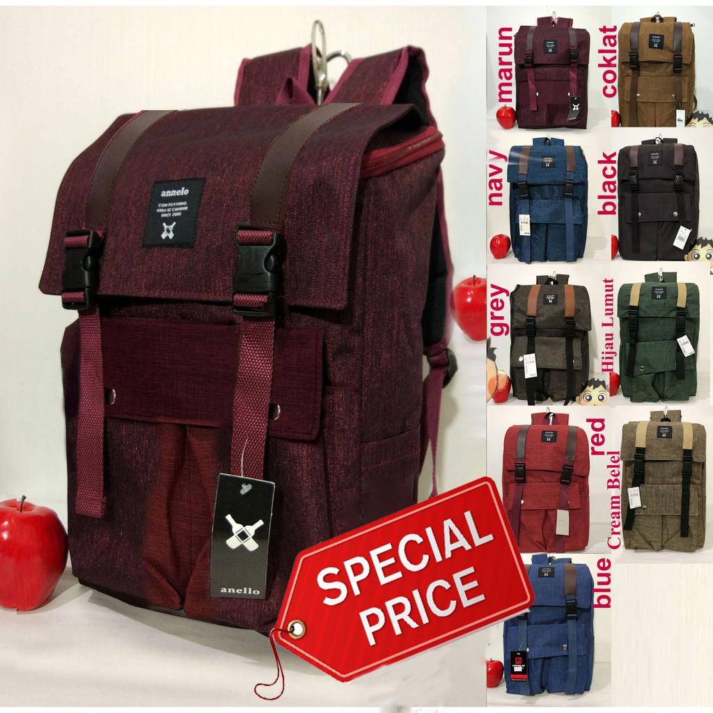 Tas Ransel Laptop Kamera Tas Ransel Anello KR70 tas ransel pria