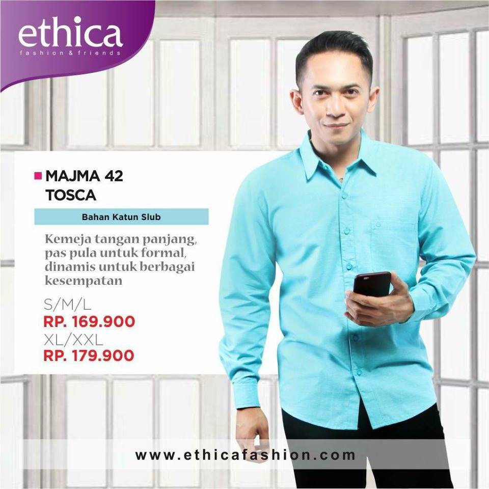 KEMEJA KOKO ETHICA MAJMA 42 BIRU