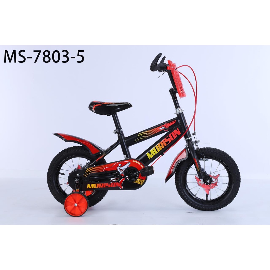 Sepeda anak cowok BMX mini morison 12 inch ban karet pompa roda 3 4 samping Garansi-1