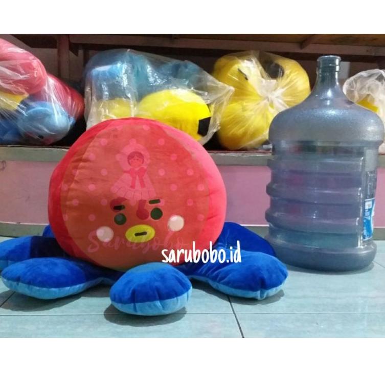 Boneka Gurita GIANT RAKSASA JUMBO  BT21 Bolak Balik 2 Sisi  Reversible Octopus Doll Cotton Ball [ABR
