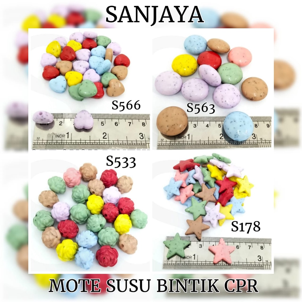 MOTE BINTIK / MANIK BINTIK / MANIK ANEKA BENTUK MOTIF BINTIK / MANIK SUSU BINTIK / MANIK BENING BINTIK / MOTE BENING &amp; SUSU BINTIK