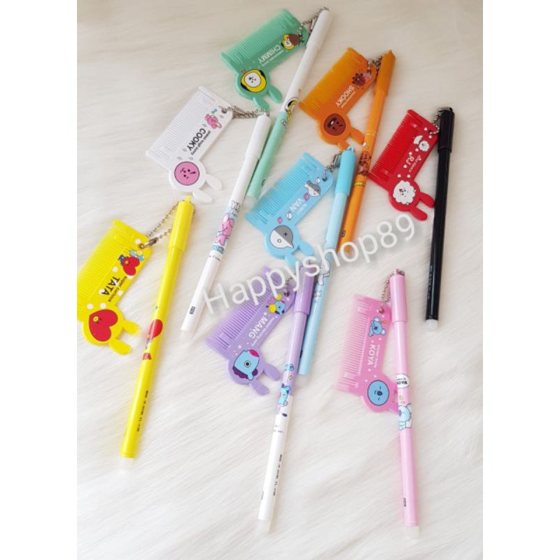 pulpen BTS pulpen karakter BTS charmy 1kotak isi 12pcs tinta hitam