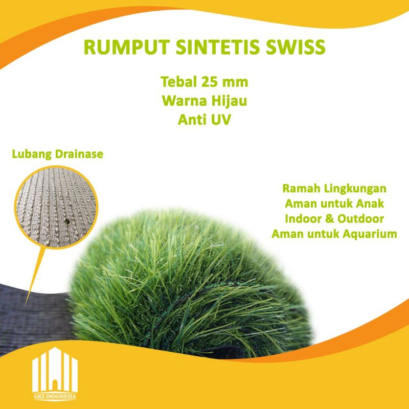 Rumput sintetis swiss uk. 100 x 100 cm Best Quality