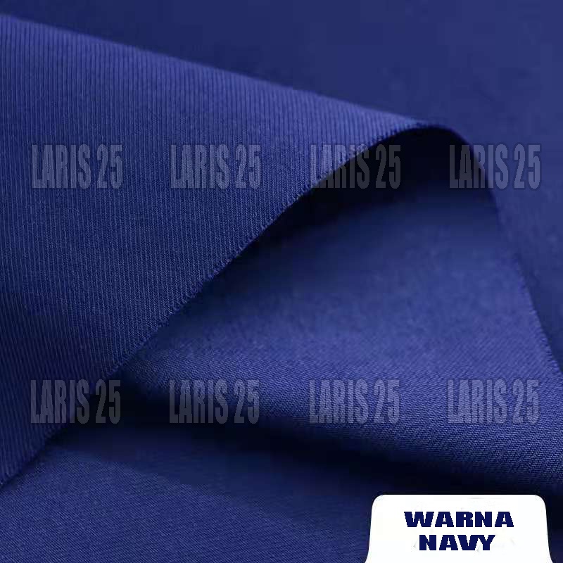 TERMURAH BAHAN KAIN TERLARIS KATUN MIKROTEX KAIN WARNA NAVY UTK GORDEN TAPLAK MEJA BAJU MUSLIM