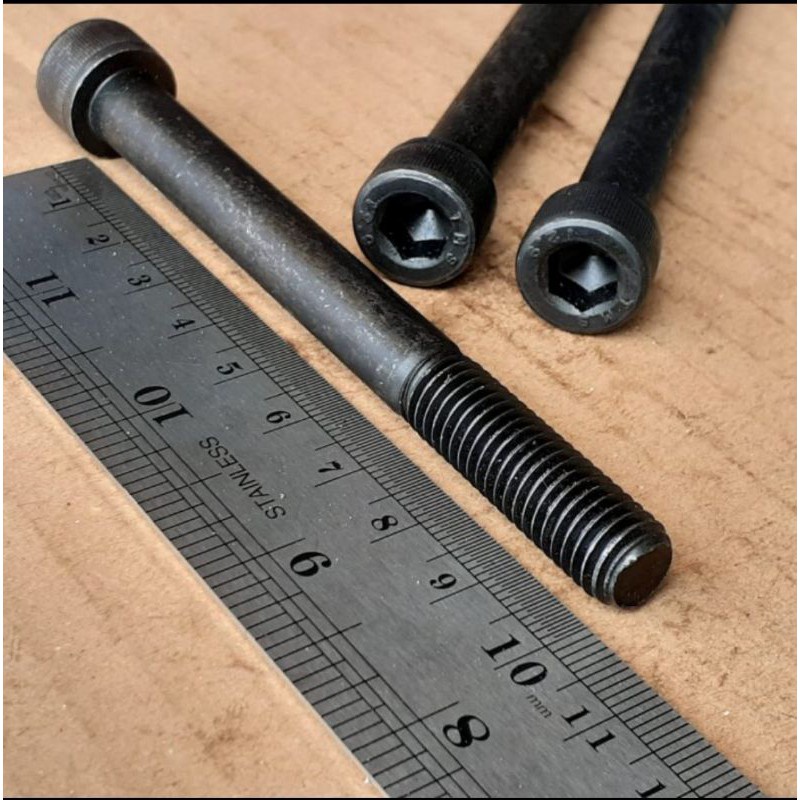 BAUT L BAJA M10 X 100 / BAUT L M10 X 100 / BAUT L M10X100 BAJA HITAM / BAUT M10 / BAUT 17 KUNCI L8 /