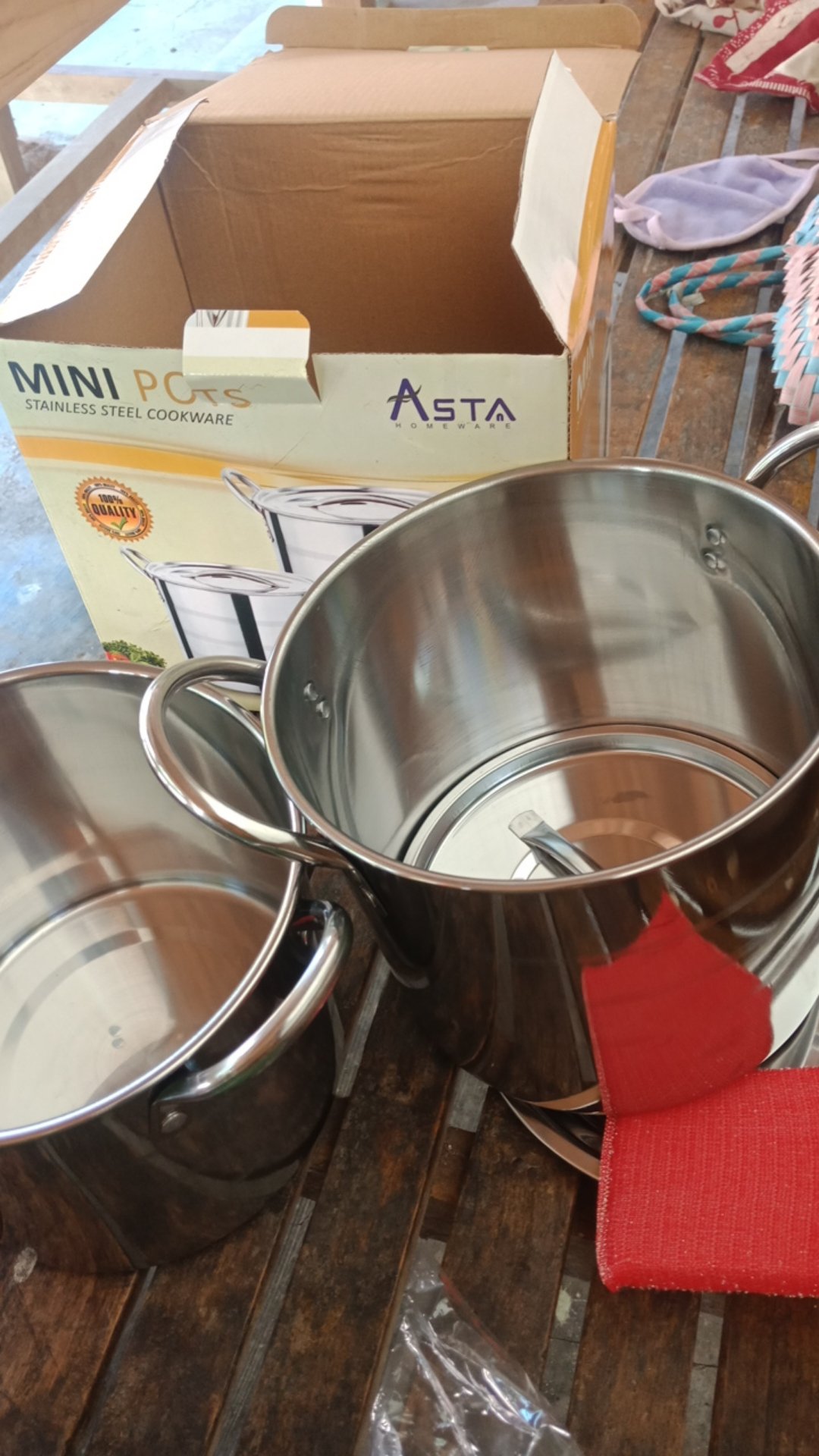 Asta Panci Mini Pots 2 Pcs Stainless Steel Cookware Asmp 01 / Asmp-01