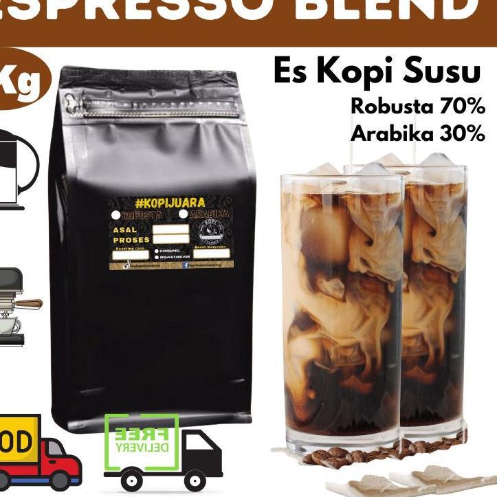 

▲ Kopi House Blend Espresso 1Kg | Robusta70% Arabika30% | Resep Es Kopi Kekinian ㅻ