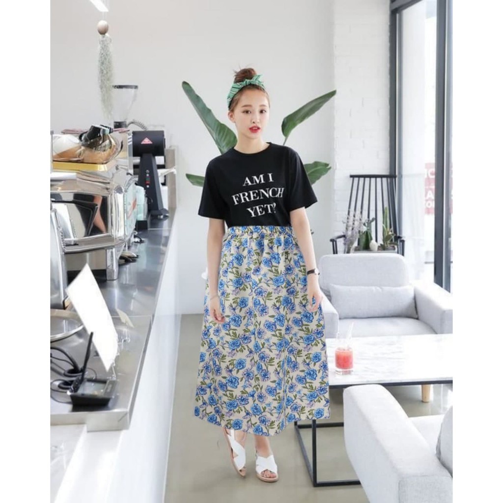 IZANY Rok Wolfis Panjang Banyak Motif-CAMELIA BLUE