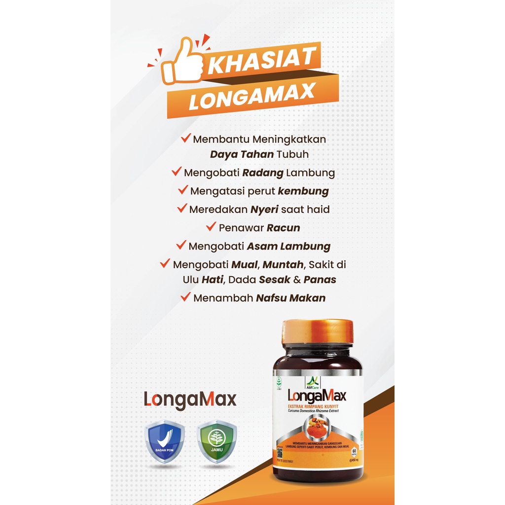 LONGAMAX Obat Herbal Maag Kronis Asam Lambung Gangguan Pencernaan &amp; GERD