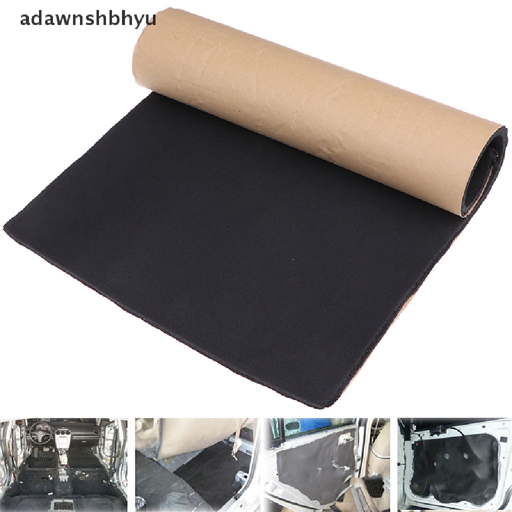 Adawnshbhyu 1Pc 30 * 50cm Perekat Otomatis Katun Isolasi Busa Mobil Peredam Suara Deadener