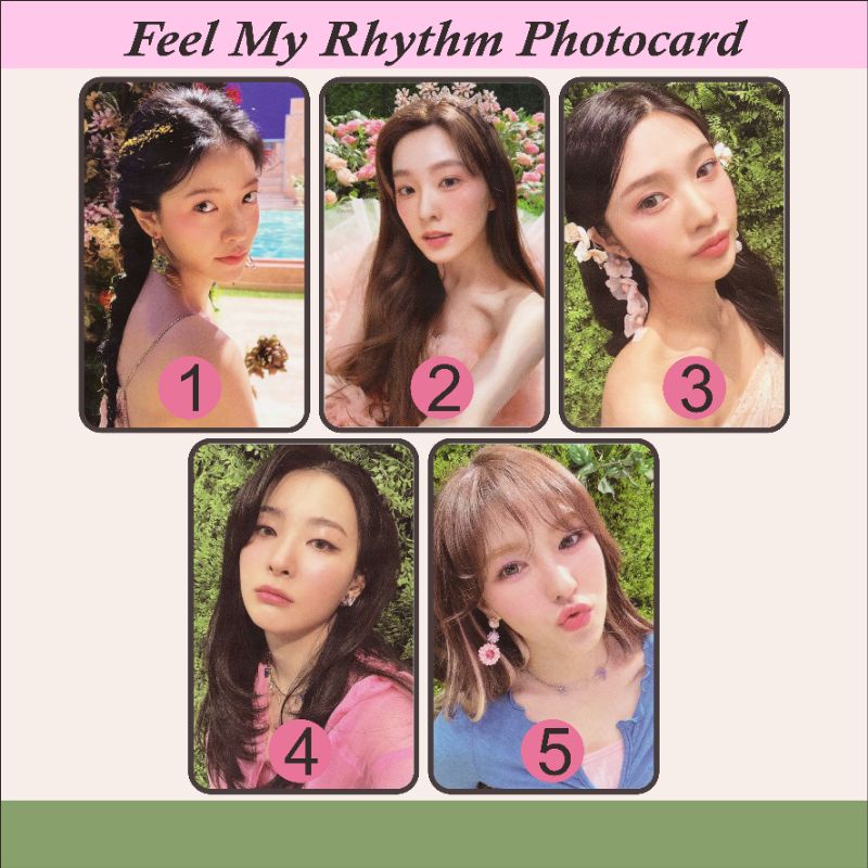Photocard Red Velvet Feel My Rhythm Seulgi, Joy, Irene, Wendy, Yeri
