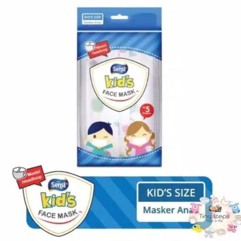 Masker sensi Kids motif cantik masker Anak anak sensi. sensi mask anak isi 5 pcs