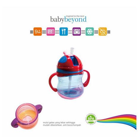 BABY BEYOND FLIPPY STRAW CUP 300ML [ BB1054 ]