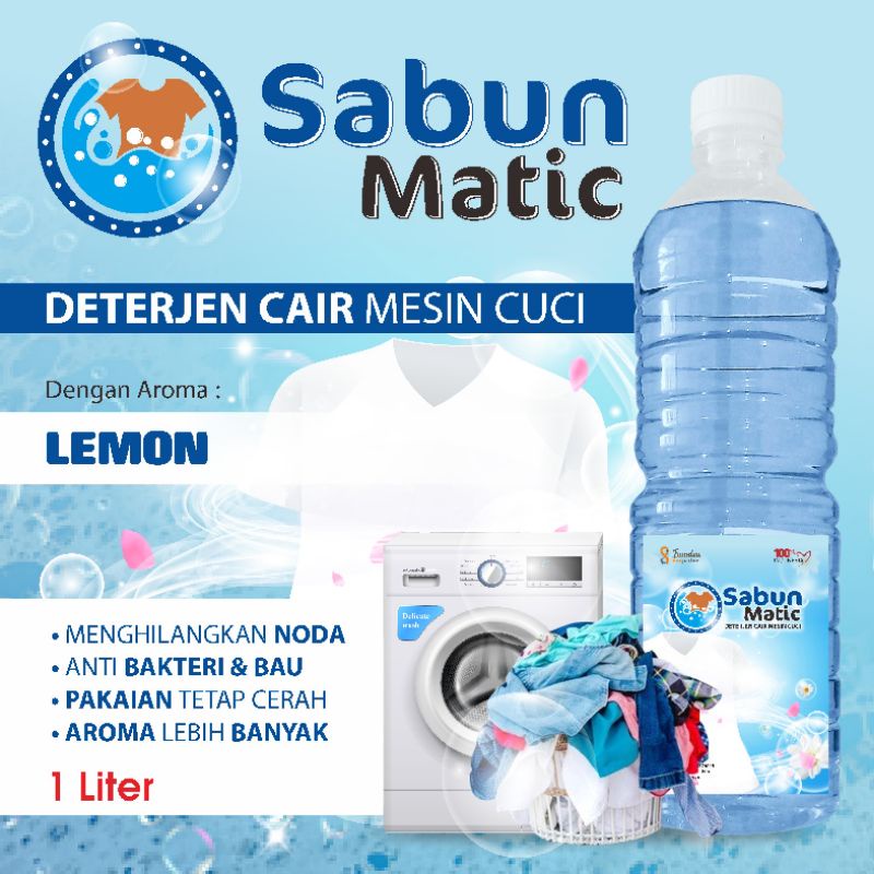 Detergen matic aneka aroma kemasan botol PET 1 liter