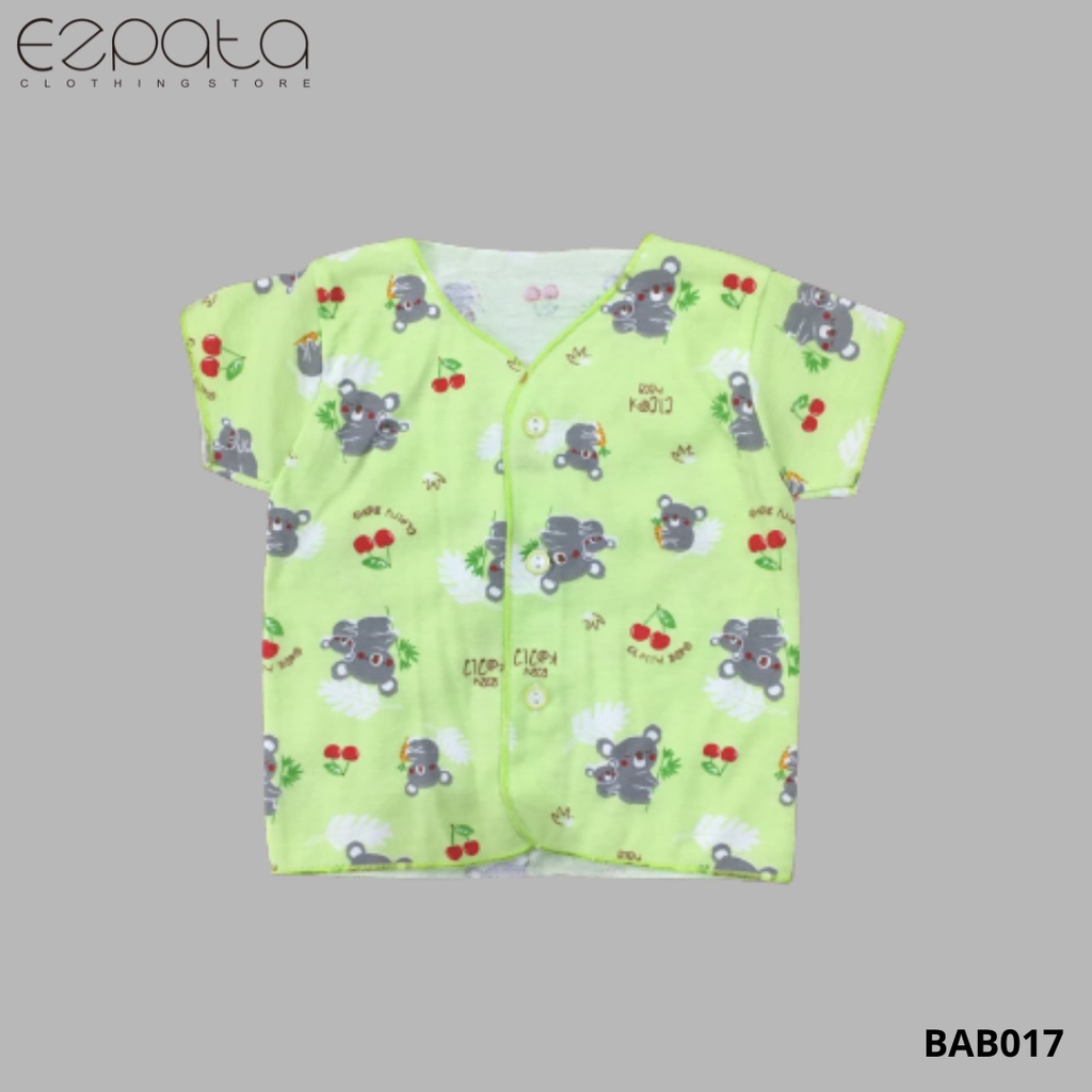 Ezpata Baju Bayi Baru lahir Lengan Pendek Usia 0-3bulan Unisex Random