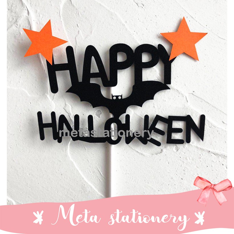 Topper Kue / Cake Topper Paper Happy Halloween