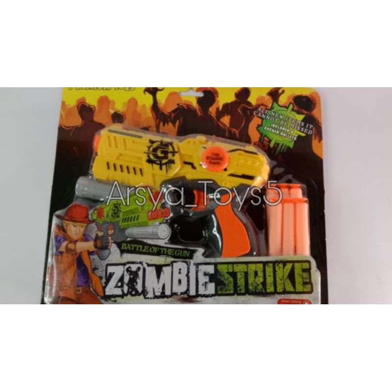 Mainan Anak-Zombie Strike Spft Bullet Battle off the Gun Pistol Nerf