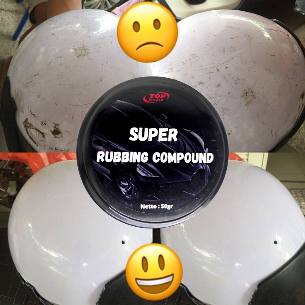 TOP SUPER RUBBING COMPOUND Ampuh Menghilangkan Noda Baret Lecet Pada Body Motor Mobil Helm Permanen