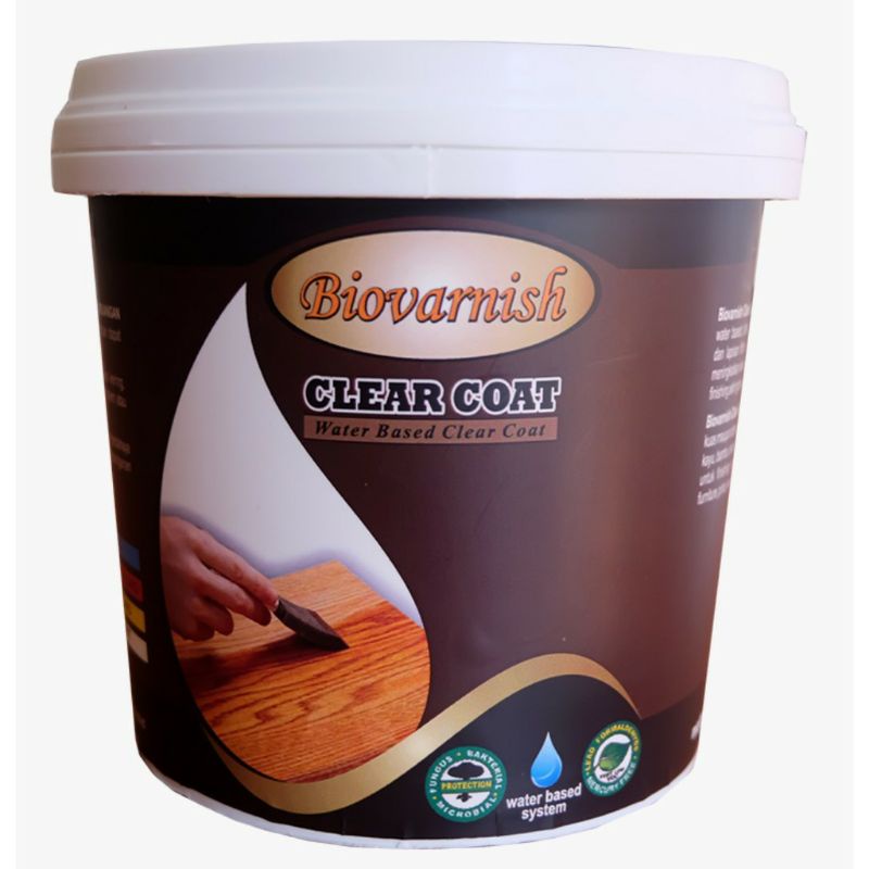 Pernis Kayu Transparan Waterbased Biovarnish Clear Coat 1kg