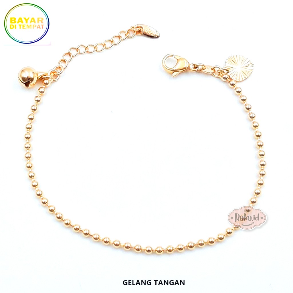 Raka Acc - Gelang Tangan Biji Lada Kecil Xuping Gold Perhiasan Wanita Lapis Emas 18k 161