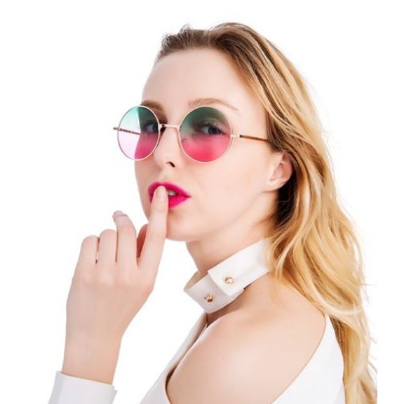 OILA kacamata fashion bulat dua warna dual color sunglasses sunnies (3C3) jgl039