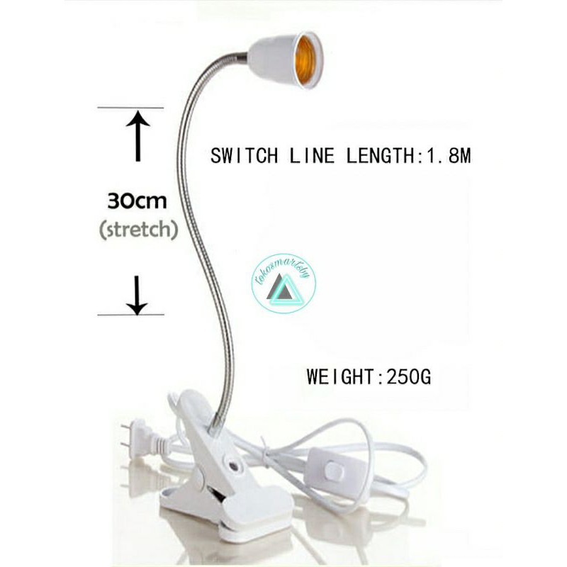 Lampu Belajar Jepit / Flexible Fitting E 27